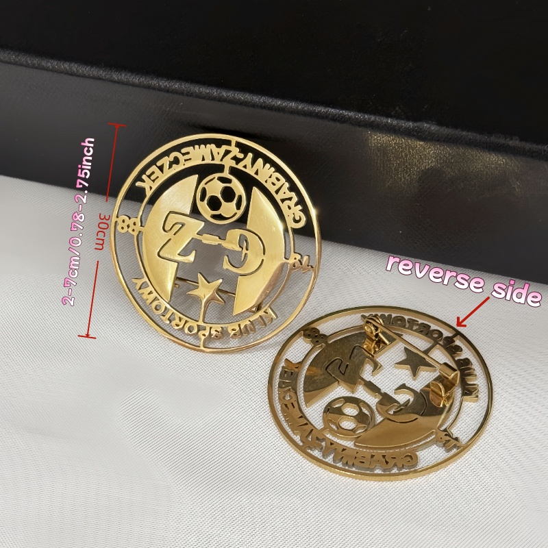 Custom Logo Brooch Simple Crea - огляд і ціна Men Accessories Logo