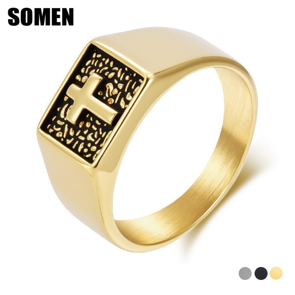 Somen Vintage Stainless Steel  - огляд і ціна Signet Ring Men