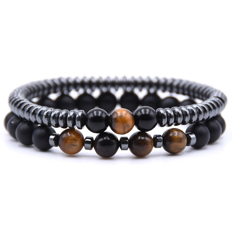 Stylish 2Pcs Men Bracelet Set  - огляд і ціна Men'S Yoga Accessories