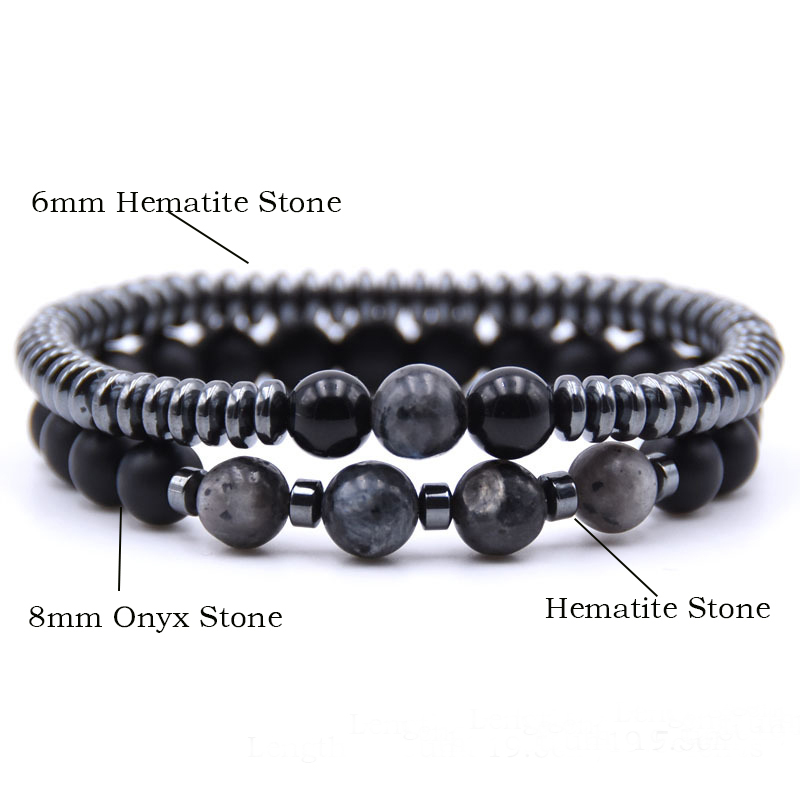 Stylish 2Pcs Men Bracelet Set  - огляд і ціна Men'S Yoga Accessories