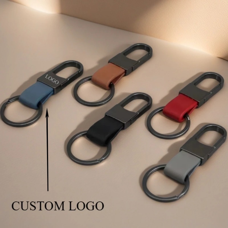 Fashion Leather Keychains Cust - огляд і ціна Men Accessories Logo