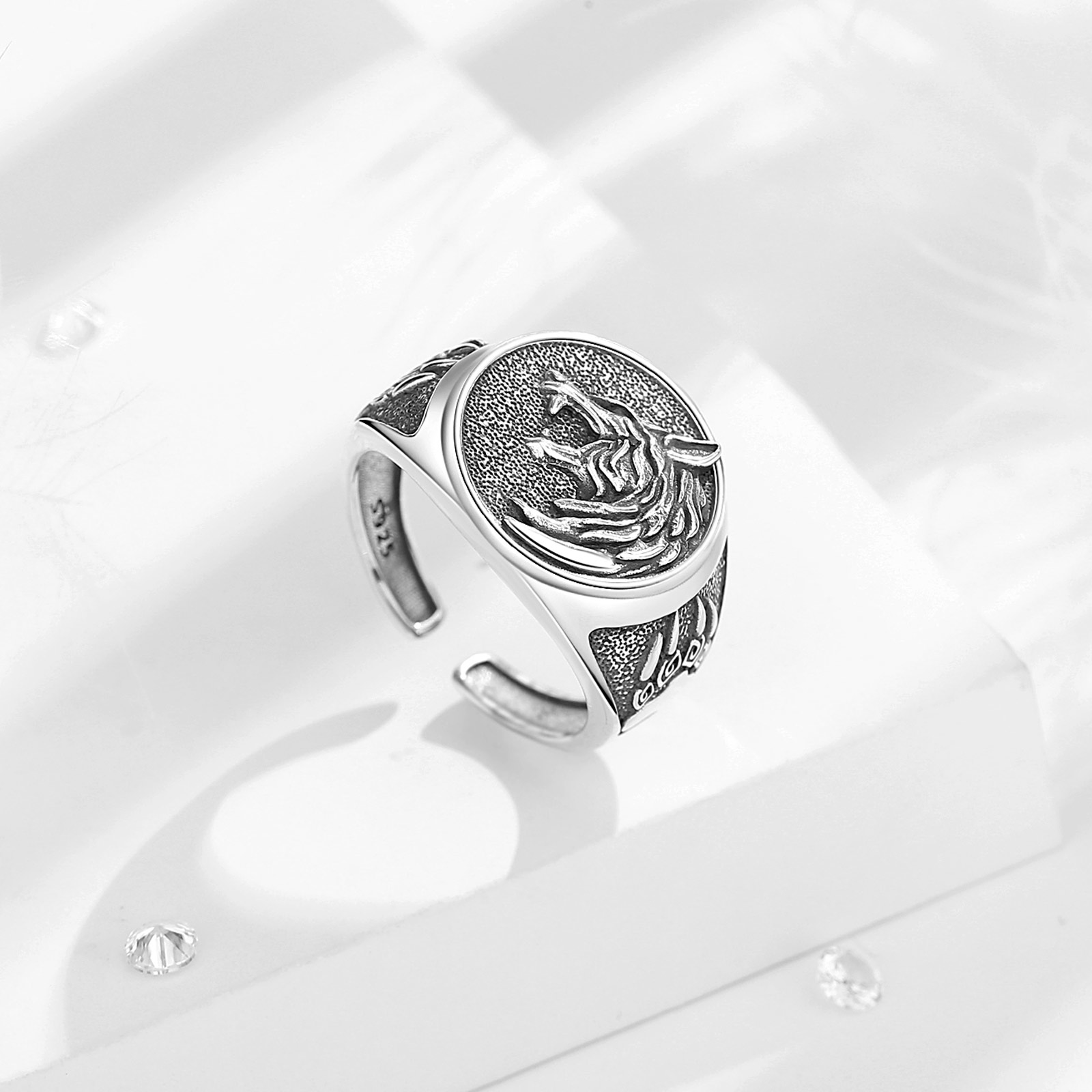 Eudora 925 Sterling Silver Vik - огляд і ціна Signet Ring Men