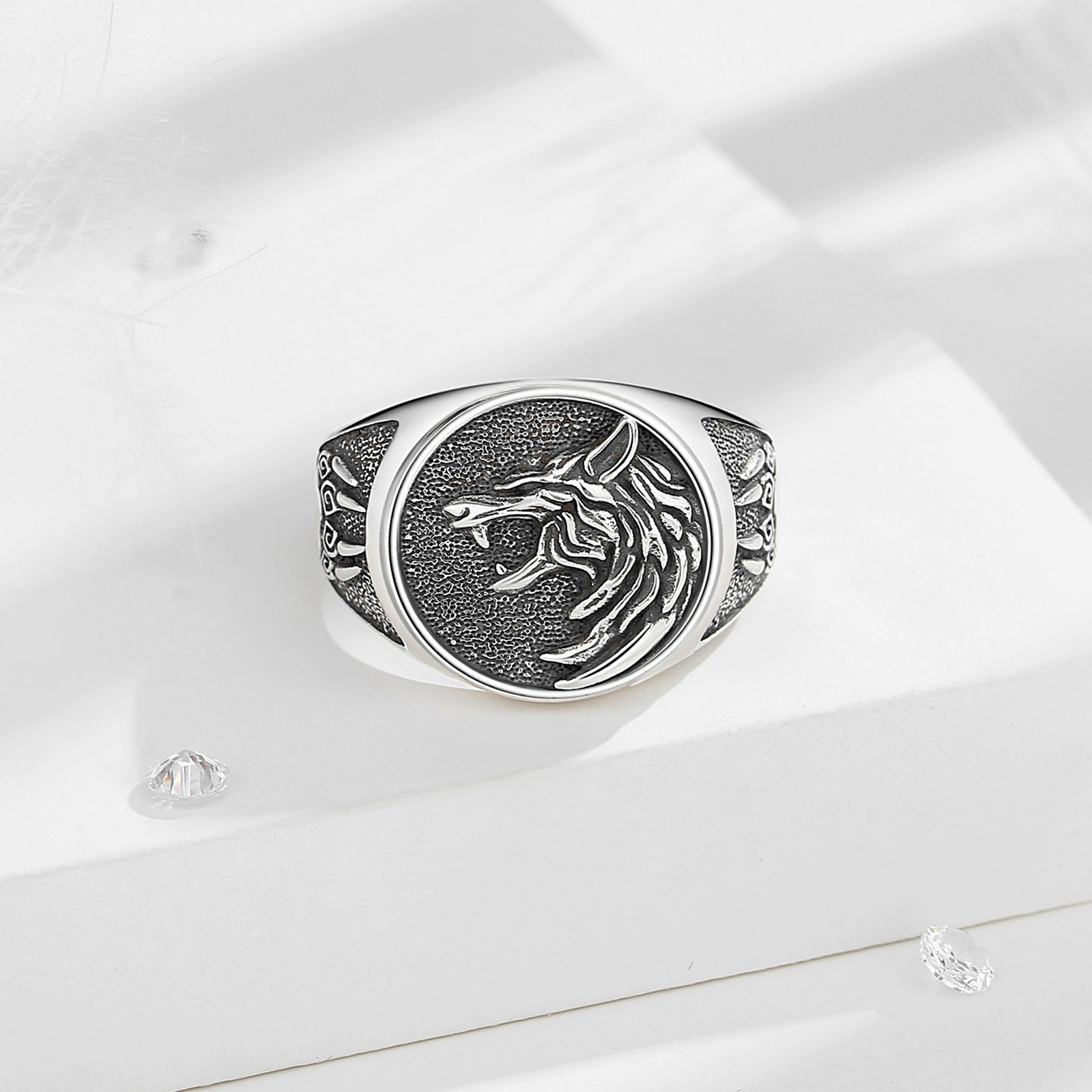 Eudora 925 Sterling Silver Vik - огляд і ціна Signet Ring Men