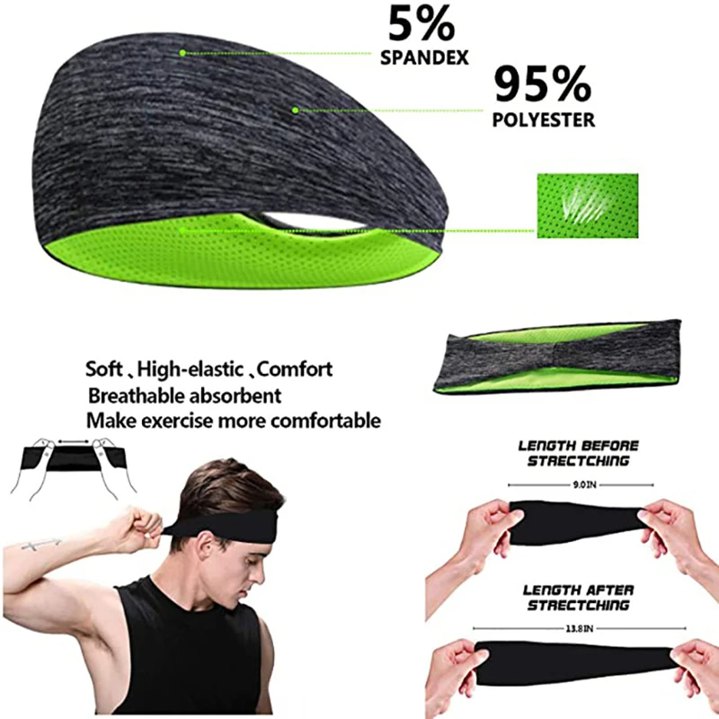 3PCS Sweatband for Men Women E - огляд і ціна Men'S Yoga Accessories