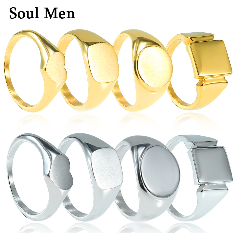 Soul Men Titanium Steel Rings  - огляд і ціна Signet Ring Men