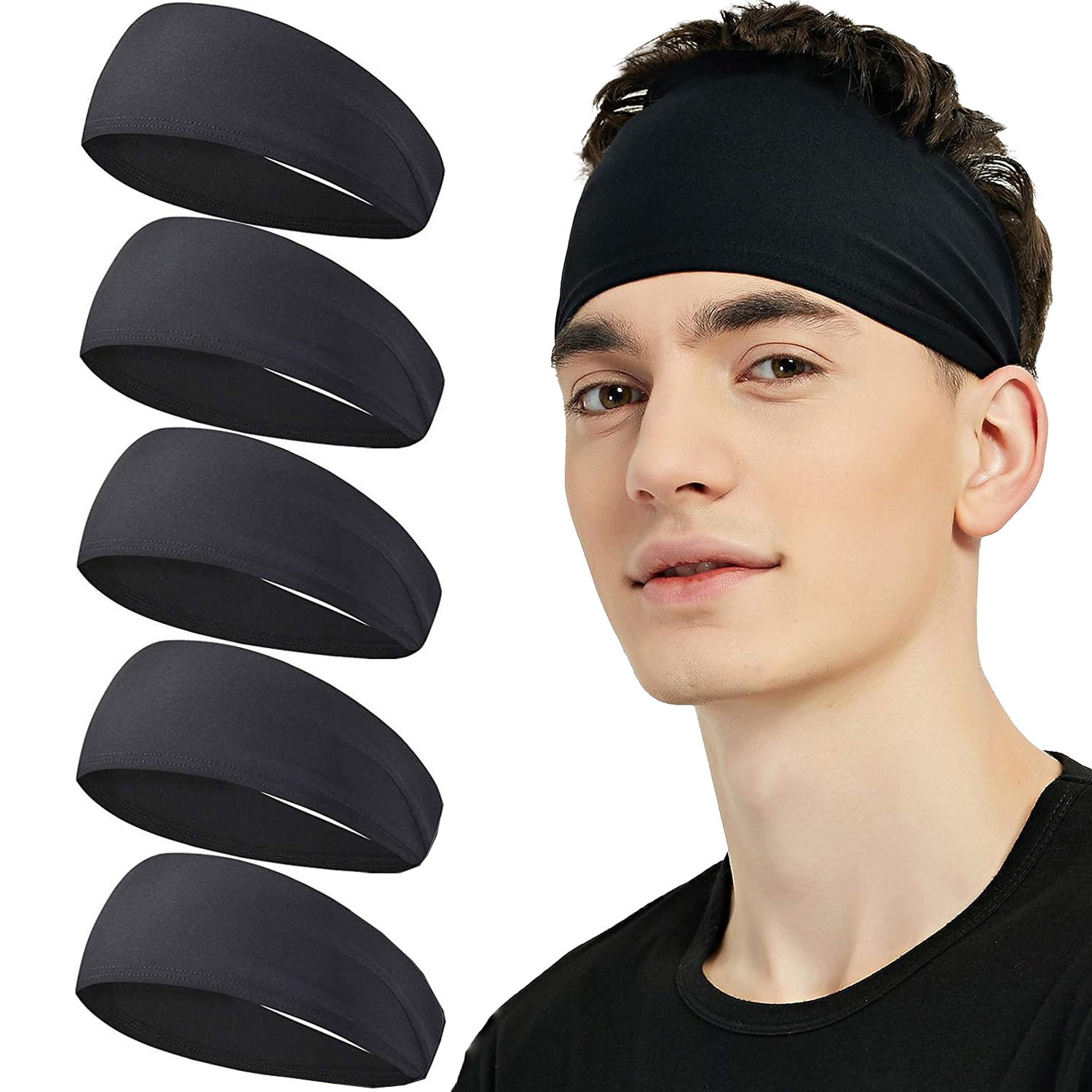 Sweatband for Men Women Elasti - огляд і ціна Men'S Yoga Accessories