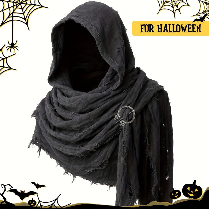 Medieval Hooded Tattered Scarf - огляд і ціна Men'S Viking Accessories