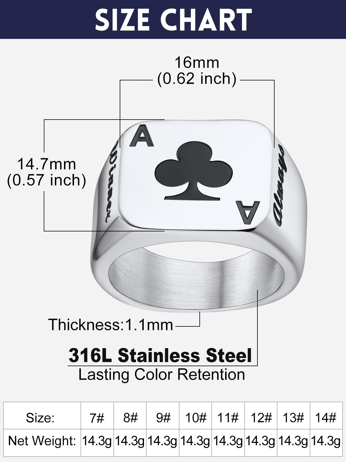 U7 Customized Square Rectangle - огляд і ціна Signet Ring Men