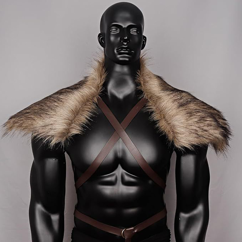 Man Medieval Faux Fur Cape Sho - огляд і ціна Men'S Viking Accessories