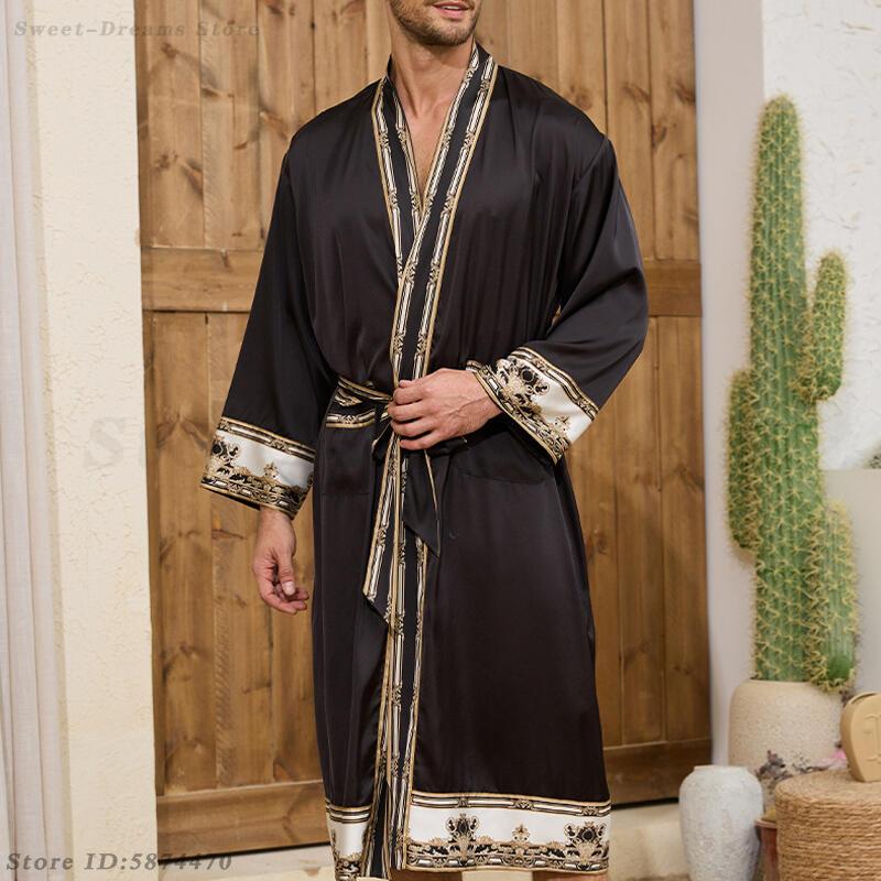 Men's Long Robe Pajamas Set Ba - огляд і ціна Men'S Kimono Accessories