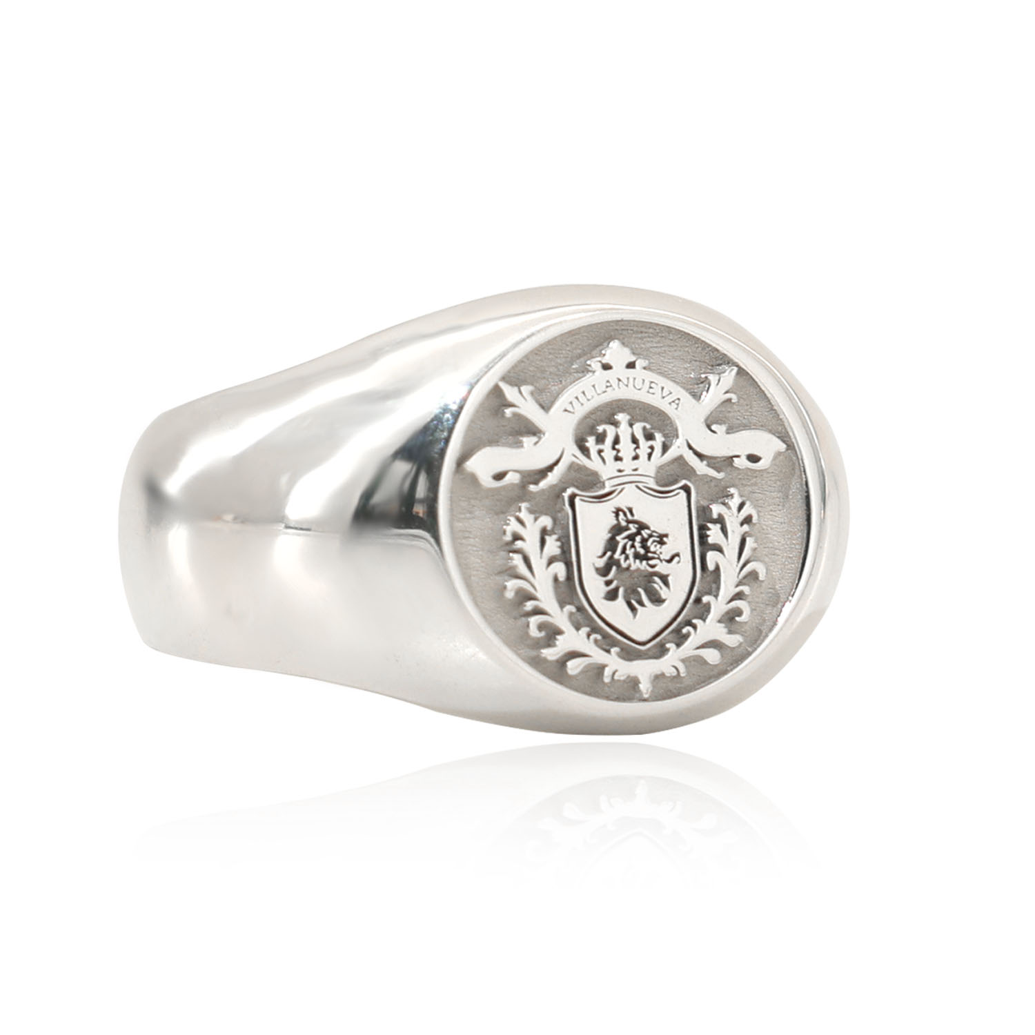 17mm Round 925 Solid Silver Me - огляд і ціна Signet Ring Men