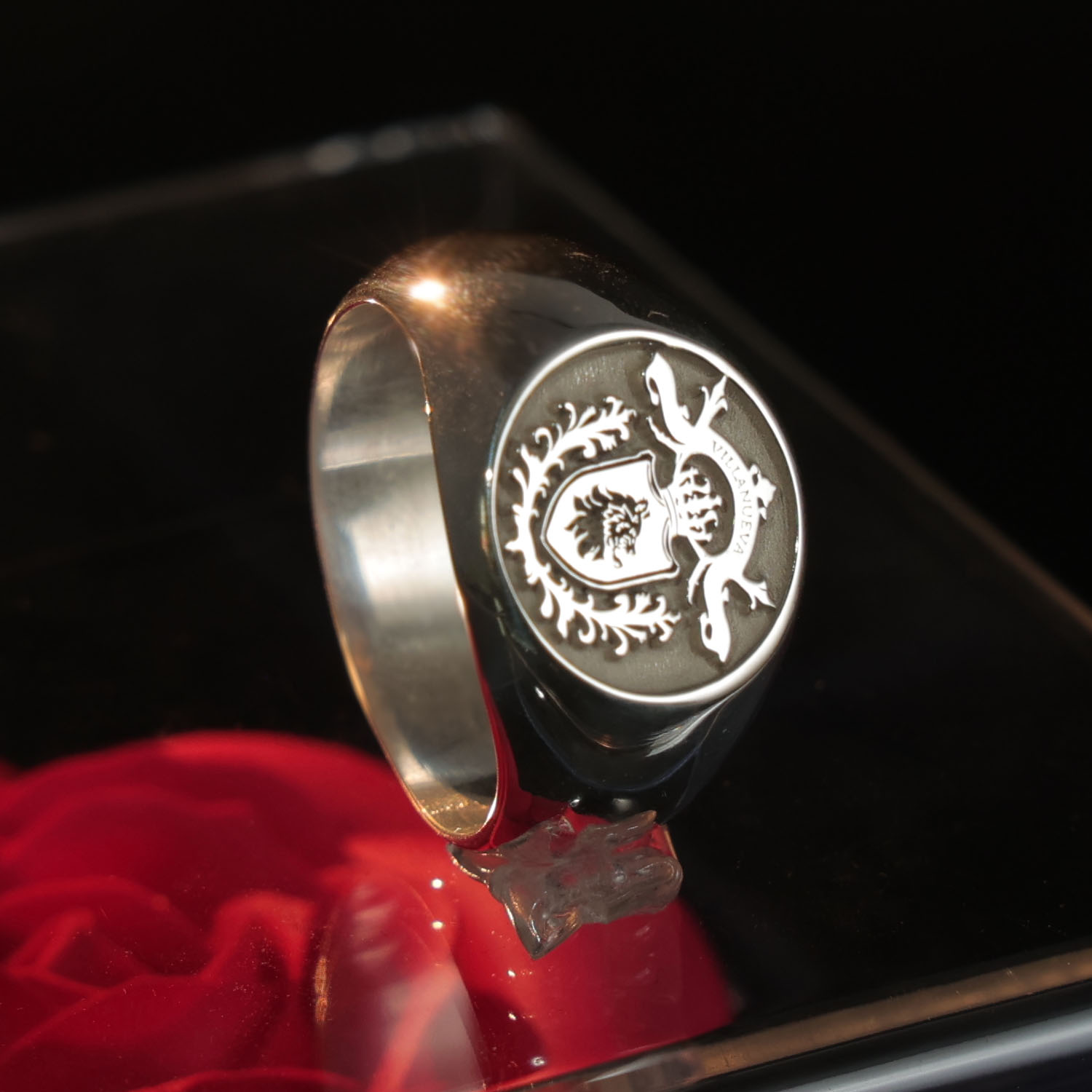 17mm Round 925 Solid Silver Me - огляд і ціна Signet Ring Men
