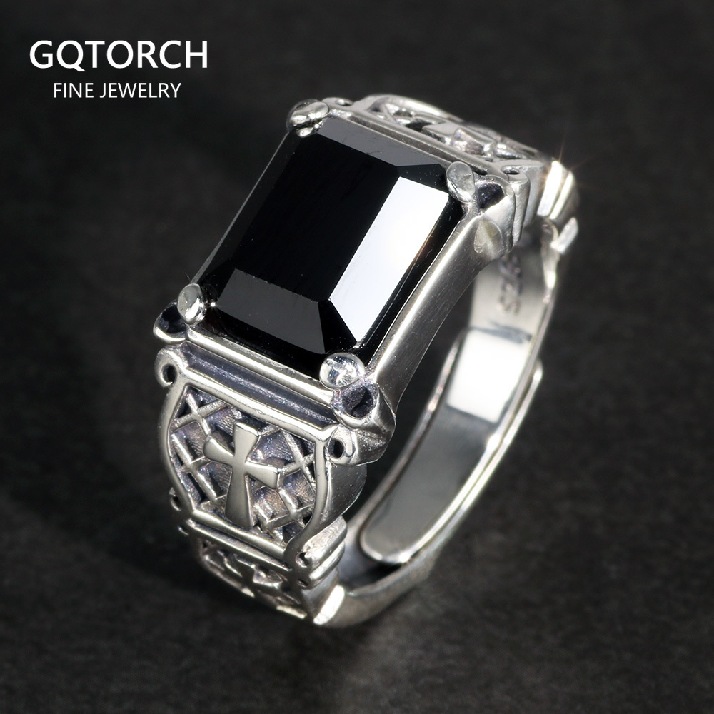 Vintage Punk Silver 925 Jewelr - огляд і ціна Signet Ring Men